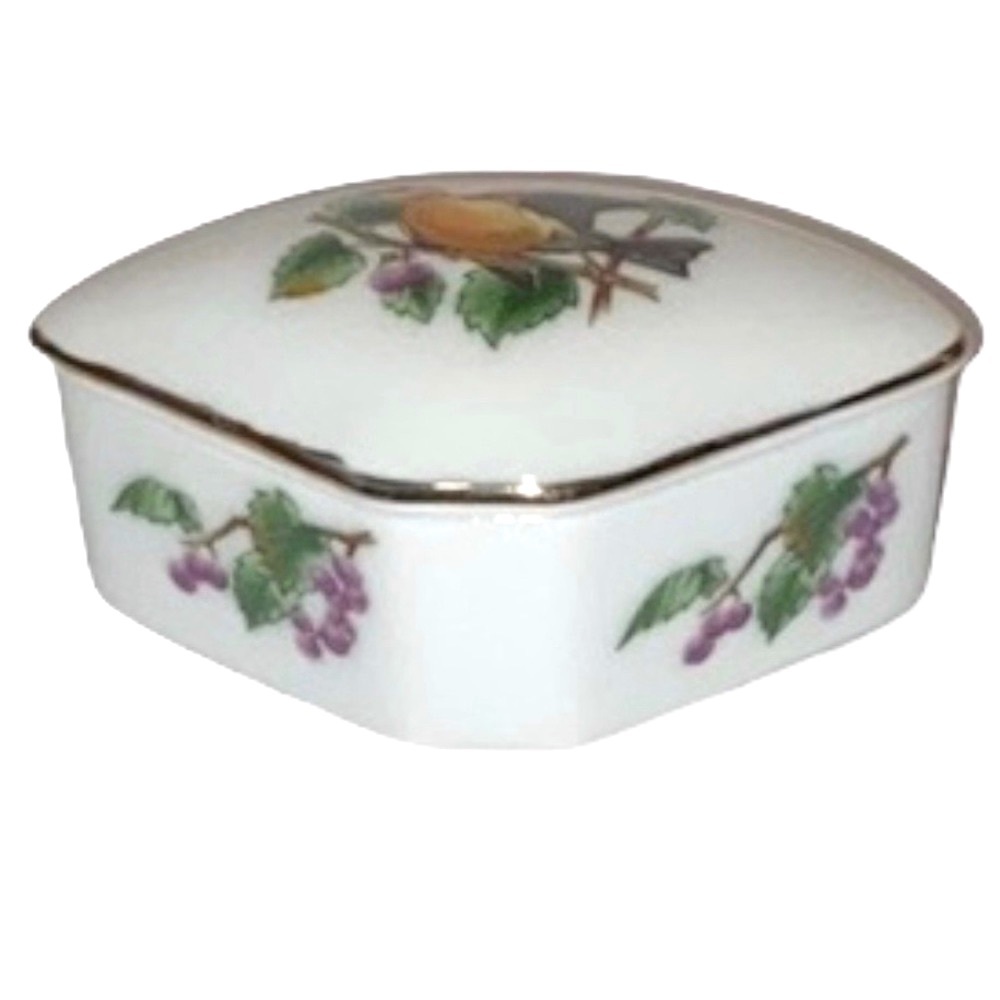 Lefton • Covered Trinket Dish • Porcelain • Hand Painted Design